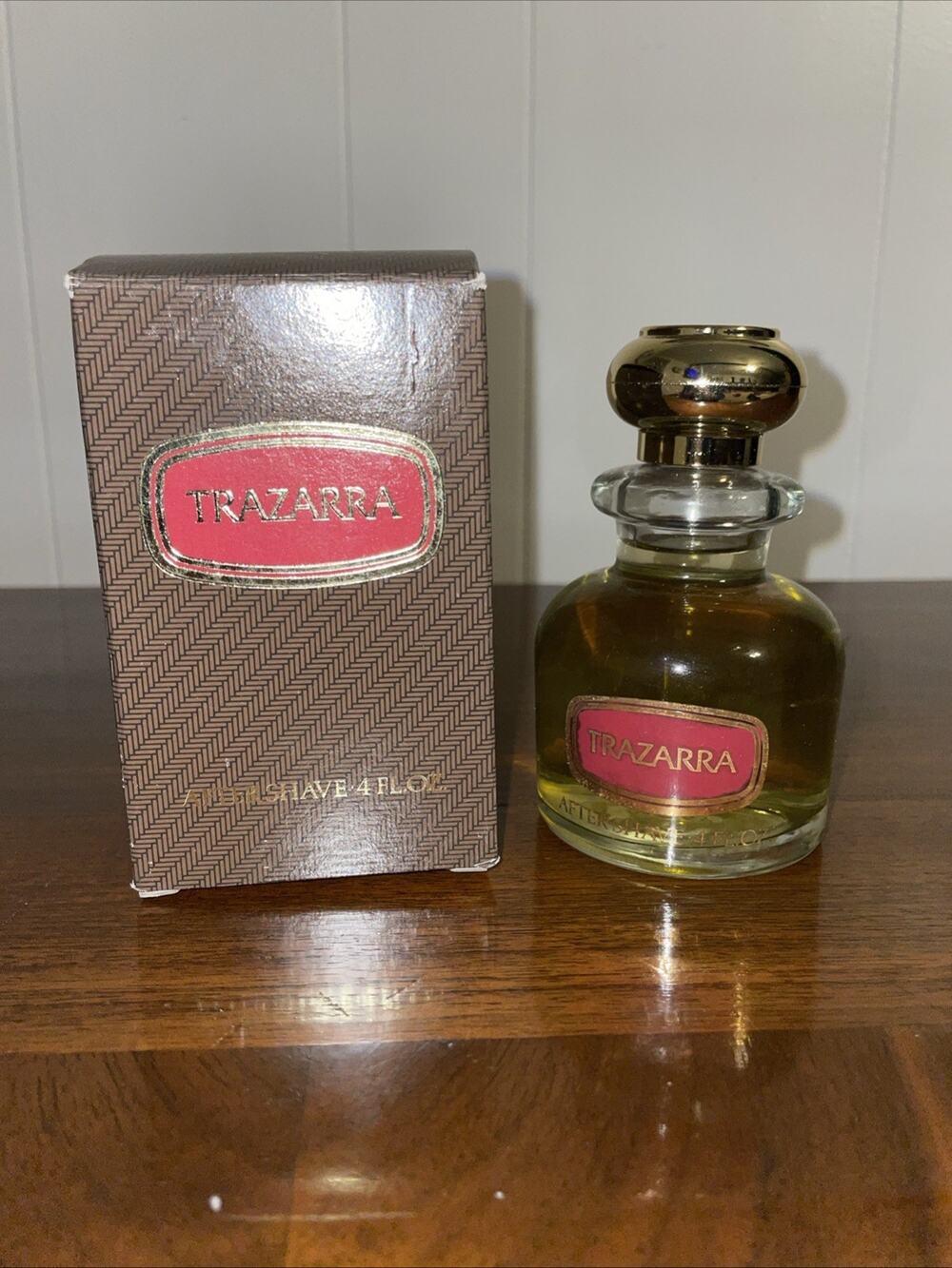 Vintage 1978 Avon Mens Trazarra After Shave 4oz Full Bottle With Box